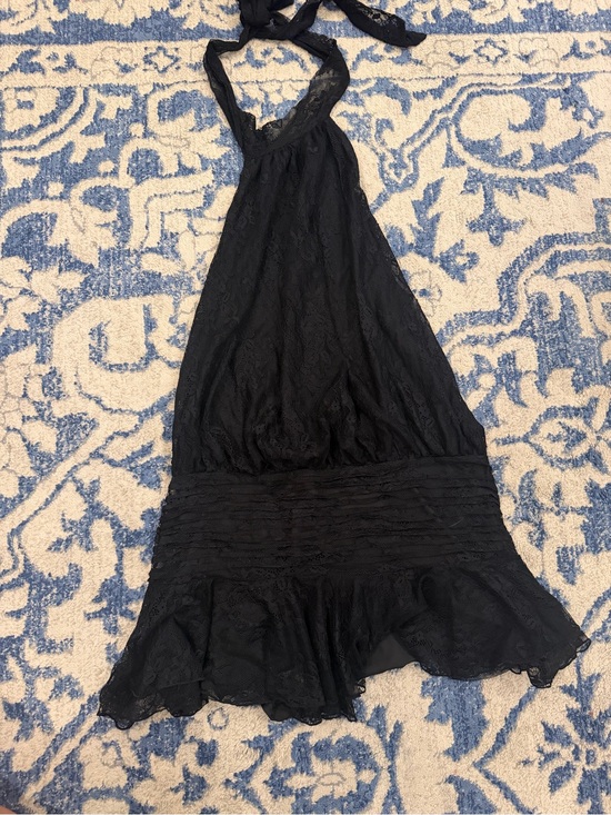 Peppermayo Dresses & Skirts - Peppermayo Black Halter Lace Midi Dress